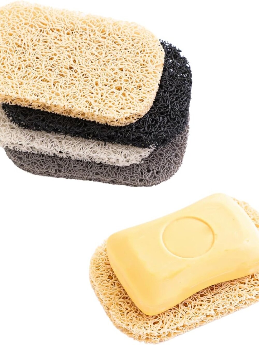 4 Pack Assorted Soap Saver Holder for Bar Soap Dish, Self Draining Soap Lift for